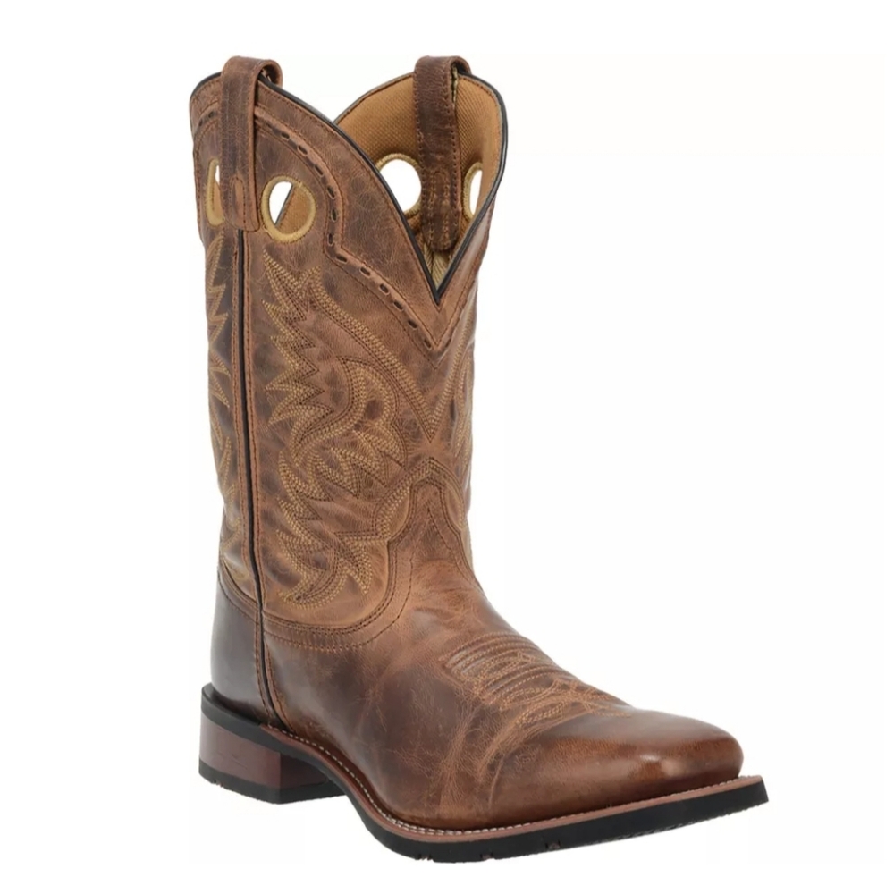Laredo Men's Kane Leather Western Cowboy Boot, Size 11.5 EW,  Square Toe‎